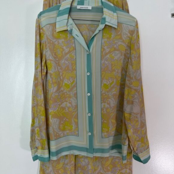 Samsøe & Samsøe “Alessandra” AOP Silk Shirt – Little Italy Print - Picture 8 of 12